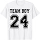 Team Boy 2024 Gender Reveal Boy Baby Shower Adoption T-Shirt - T-Shirt | White