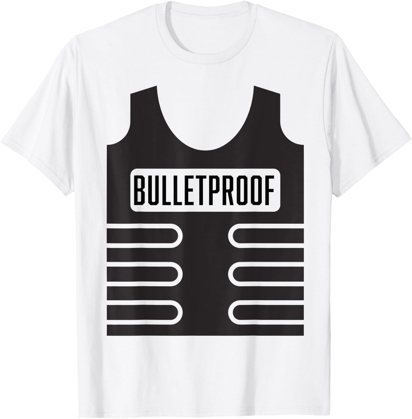 Police Vest Halloween Outfit Bulletproof T-Shirt - T-Shirt | White