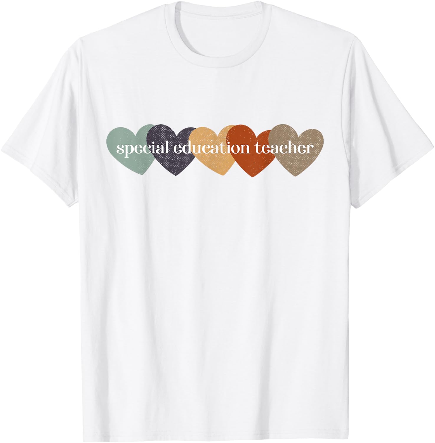 Special Education Teacher Heart Back to School Teach Rainbow Men Women Girls Kids T-Shirt - T-Shirt | White