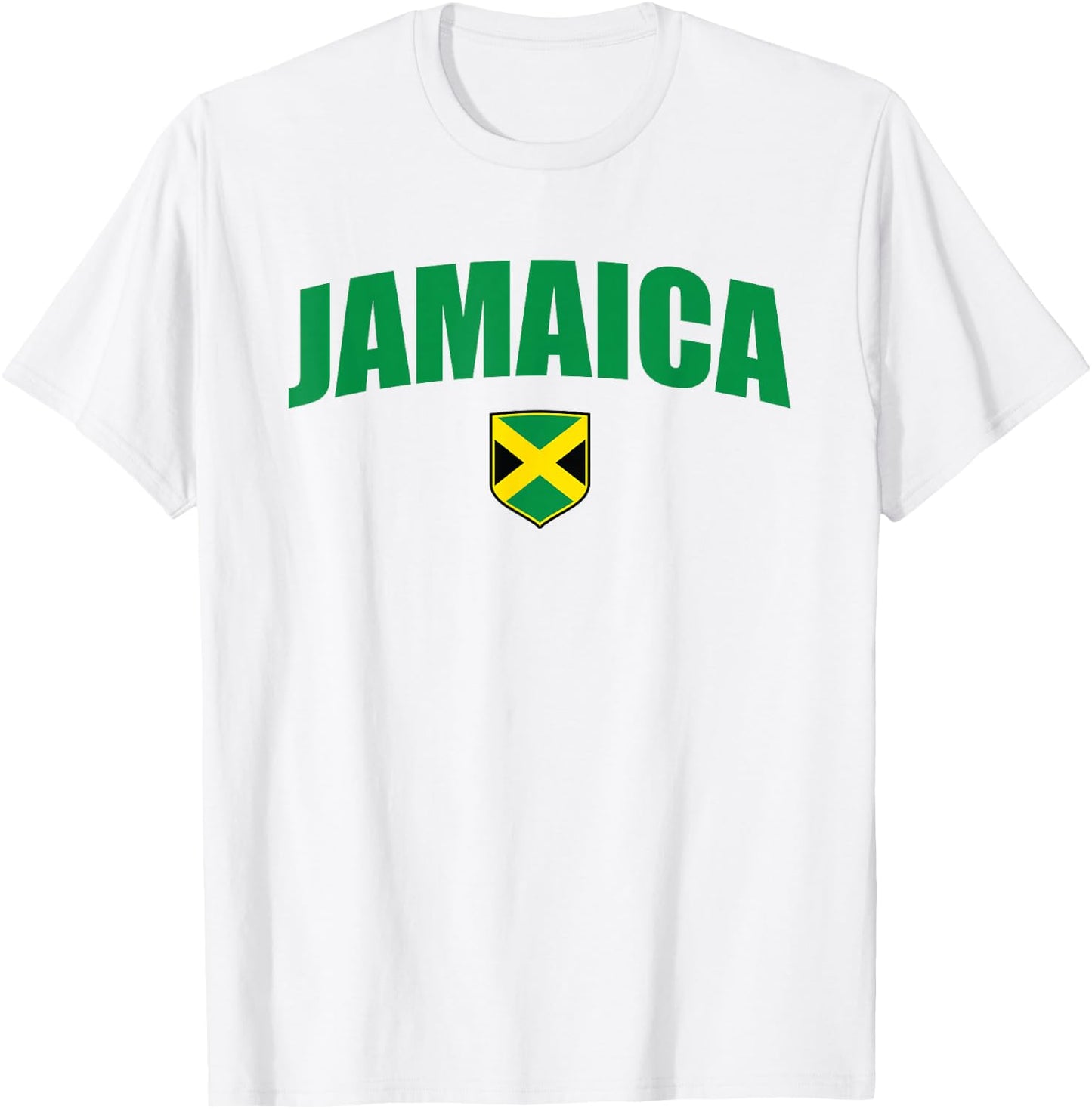 Jamaica Flag Jamaican Vintage Athletic Throwback Souvenir T-Shirt - T-Shirt | White