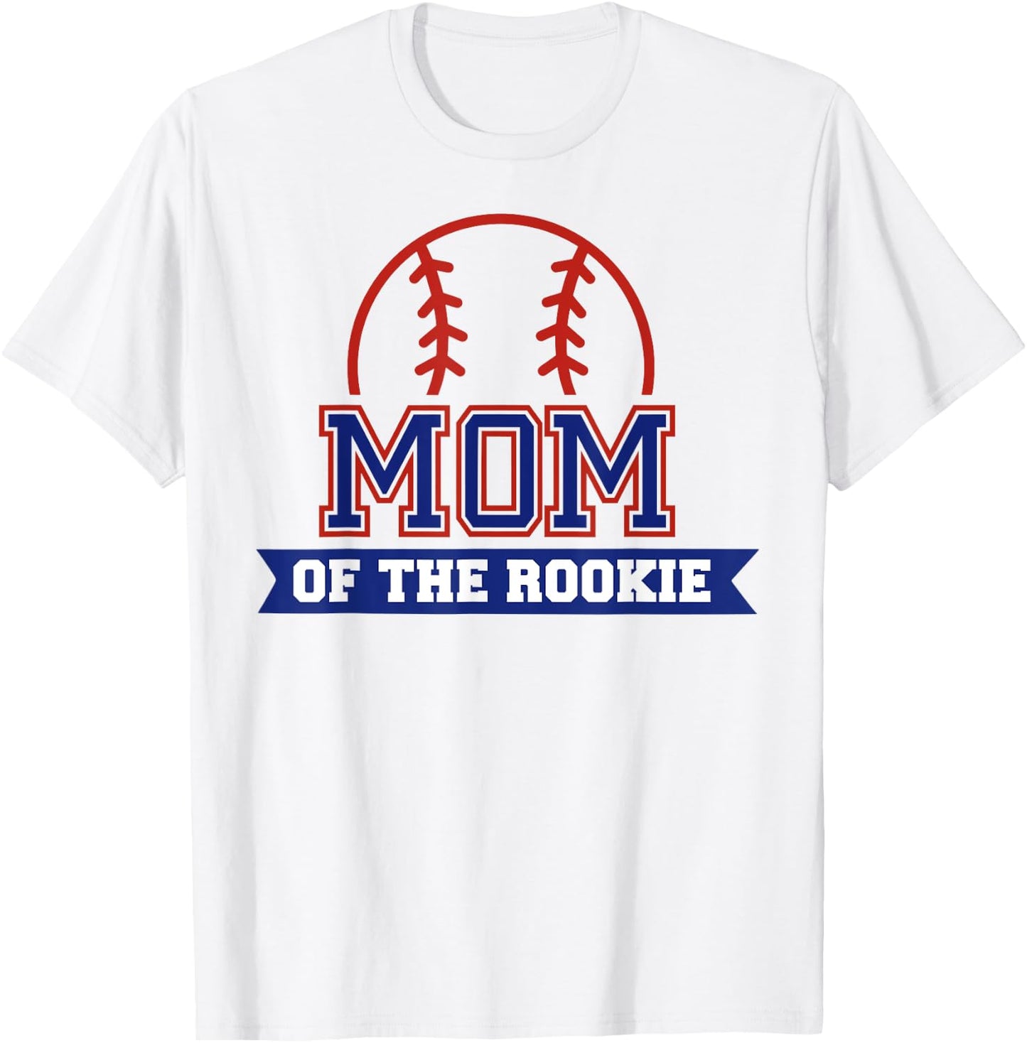 Mom of Rookie 1st Birthday Baseball Theme Matching Party T-Shirt - T-Shirt | White