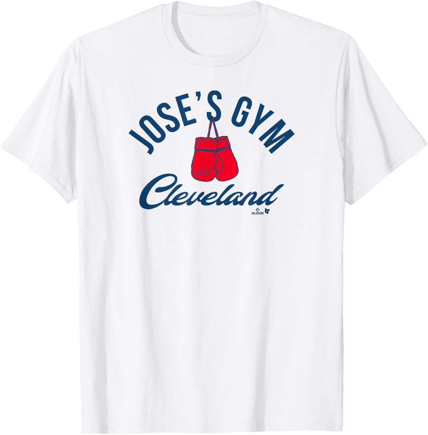 José Ramírez - Jose's Gym Gloves - Cleveland Baseball T-Shirt - T-Shirt | White