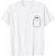 Ghost in Pocket Halloween T-Shirt - T-Shirt | White