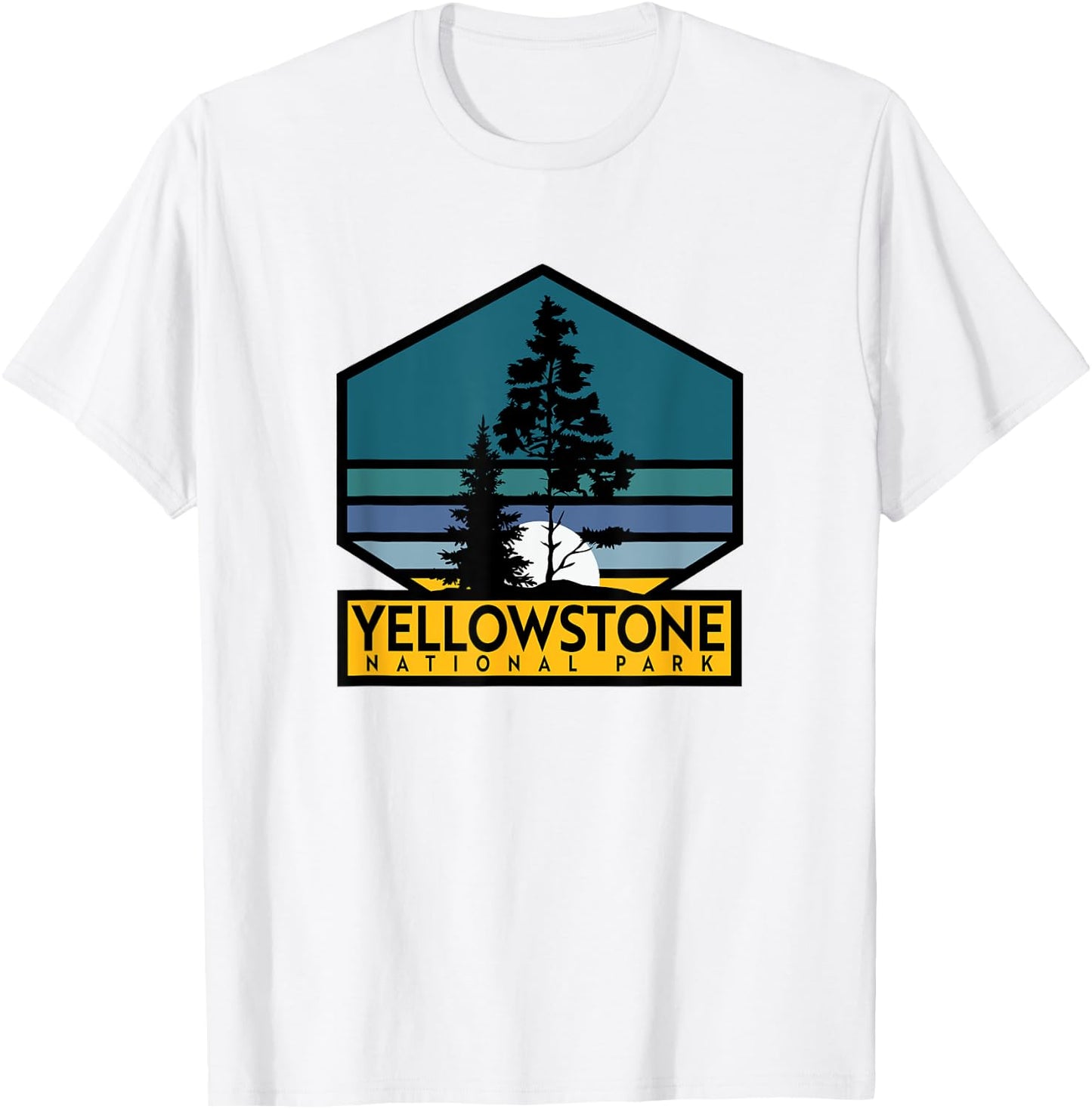 Yellowstone National Park Retro T-Shirt - T-Shirt | White