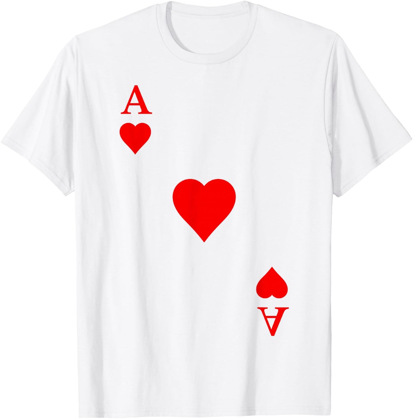 Playing card Ace of hearts Carnival Costume Poker T-Shirt - T-Shirt | White