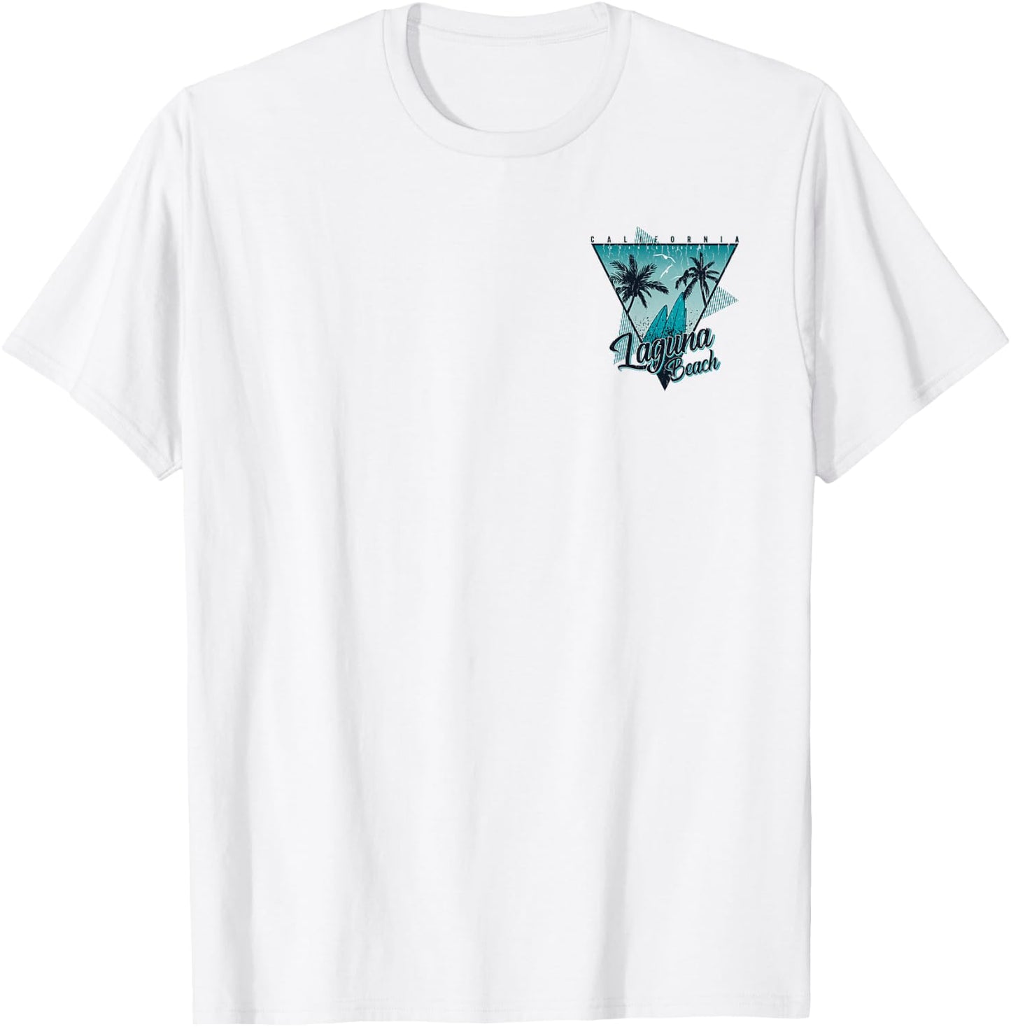 2-Sided Laguna Beach California Summer Vintage Surfing Style T-Shirt - T-Shirt | White