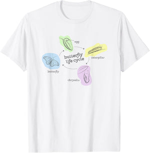 Butterfly Life Cycle T-Shirt - T-Shirt | White
