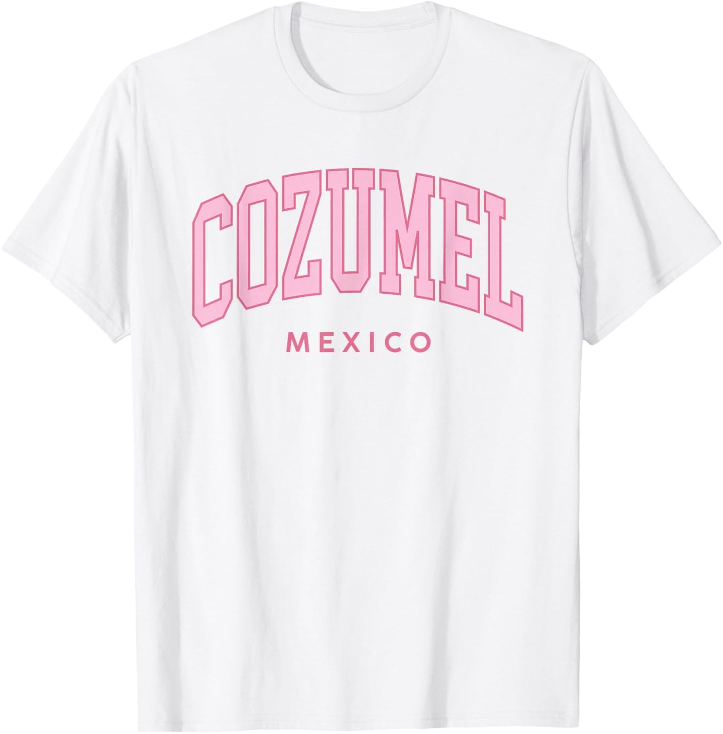 Vintage Cozumel Mexico Pink Retro Preppy Throwback T-Shirt - T-Shirt | White
