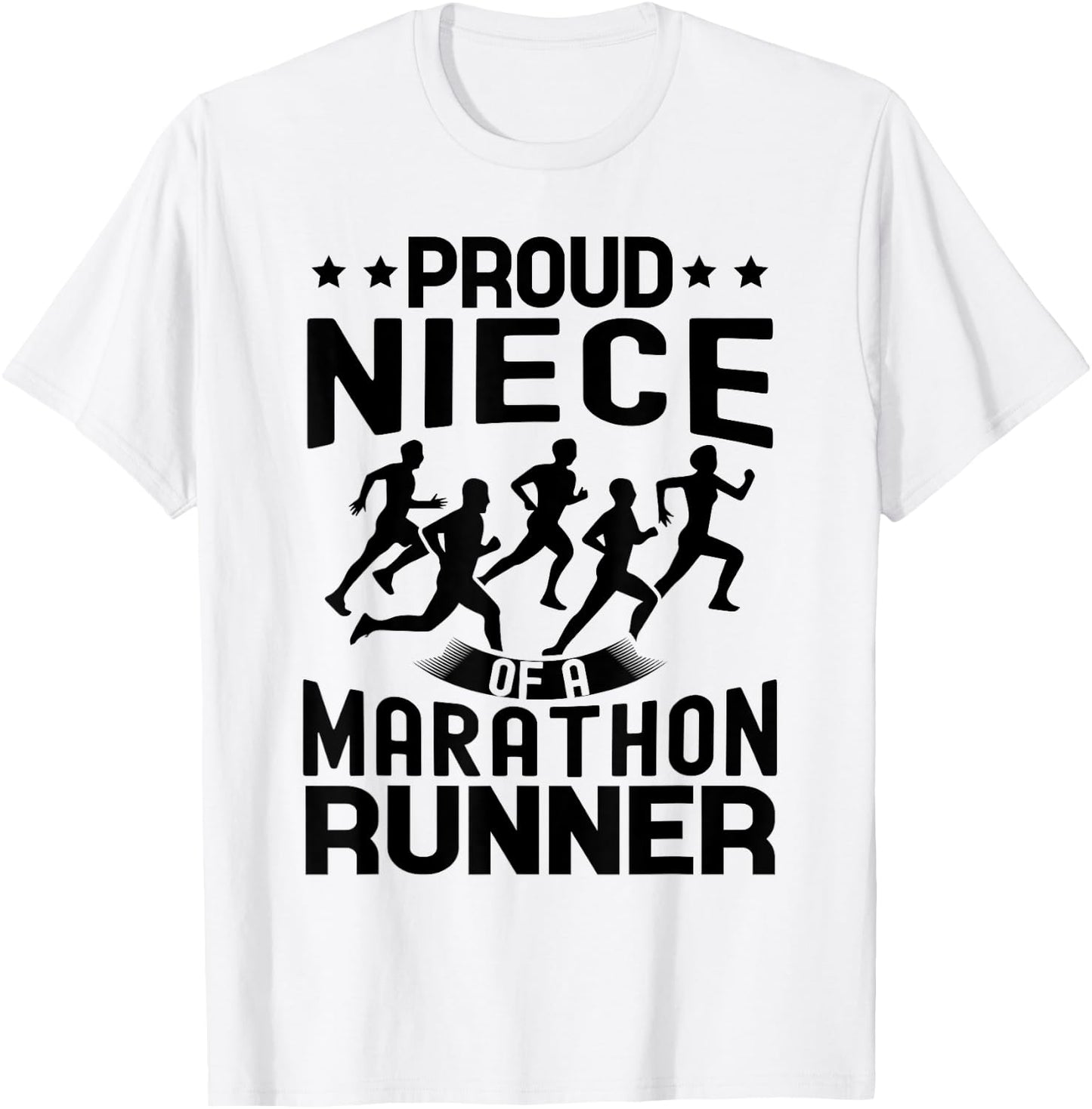 Proud niece of a marathon runner matching family T-Shirt - T-Shirt | White