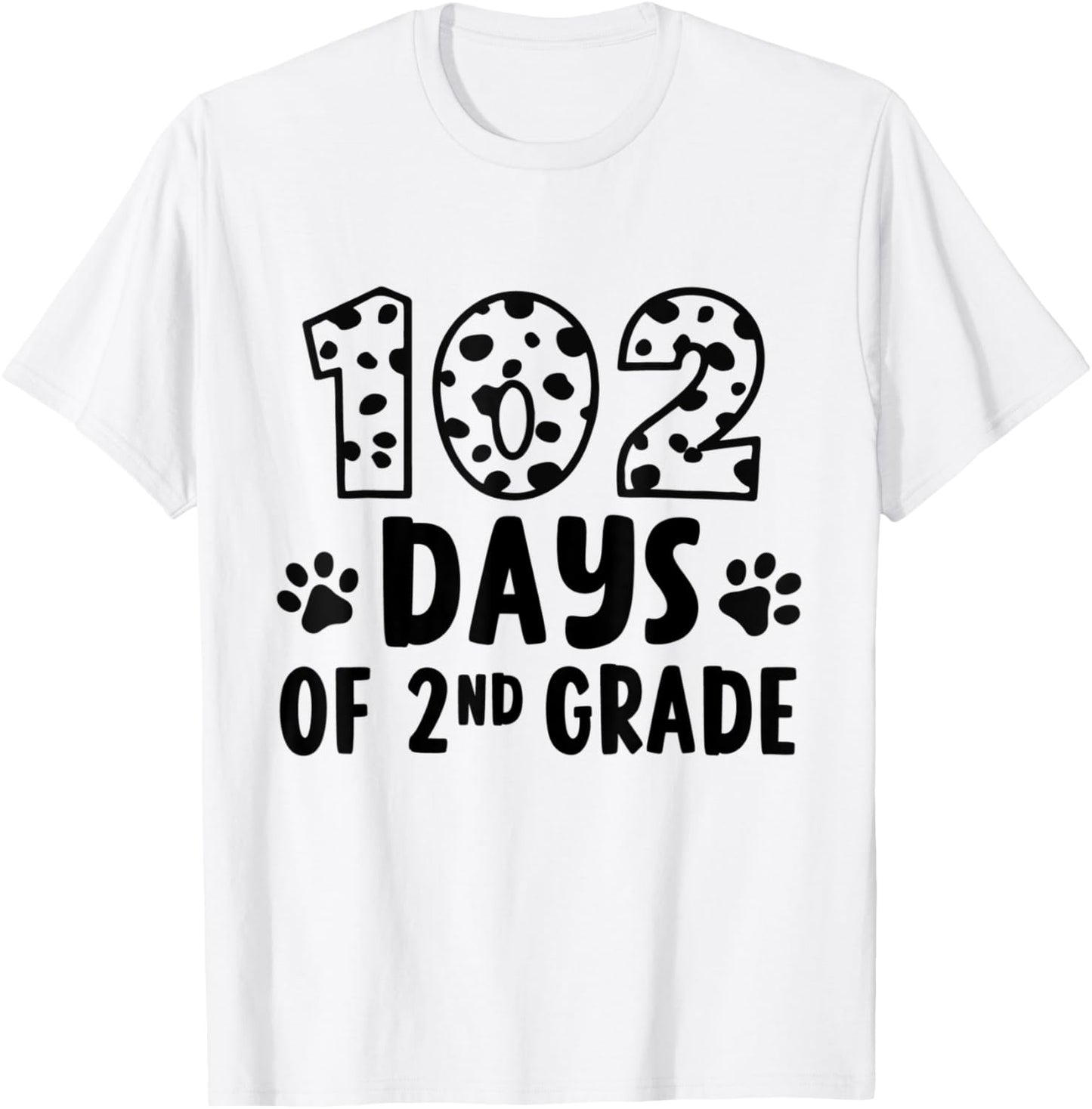 102 Day Of 2nd Grade Dalmatian Dog Lovers 102 Days 2nd Grade T-Shirt - T-Shirt | White