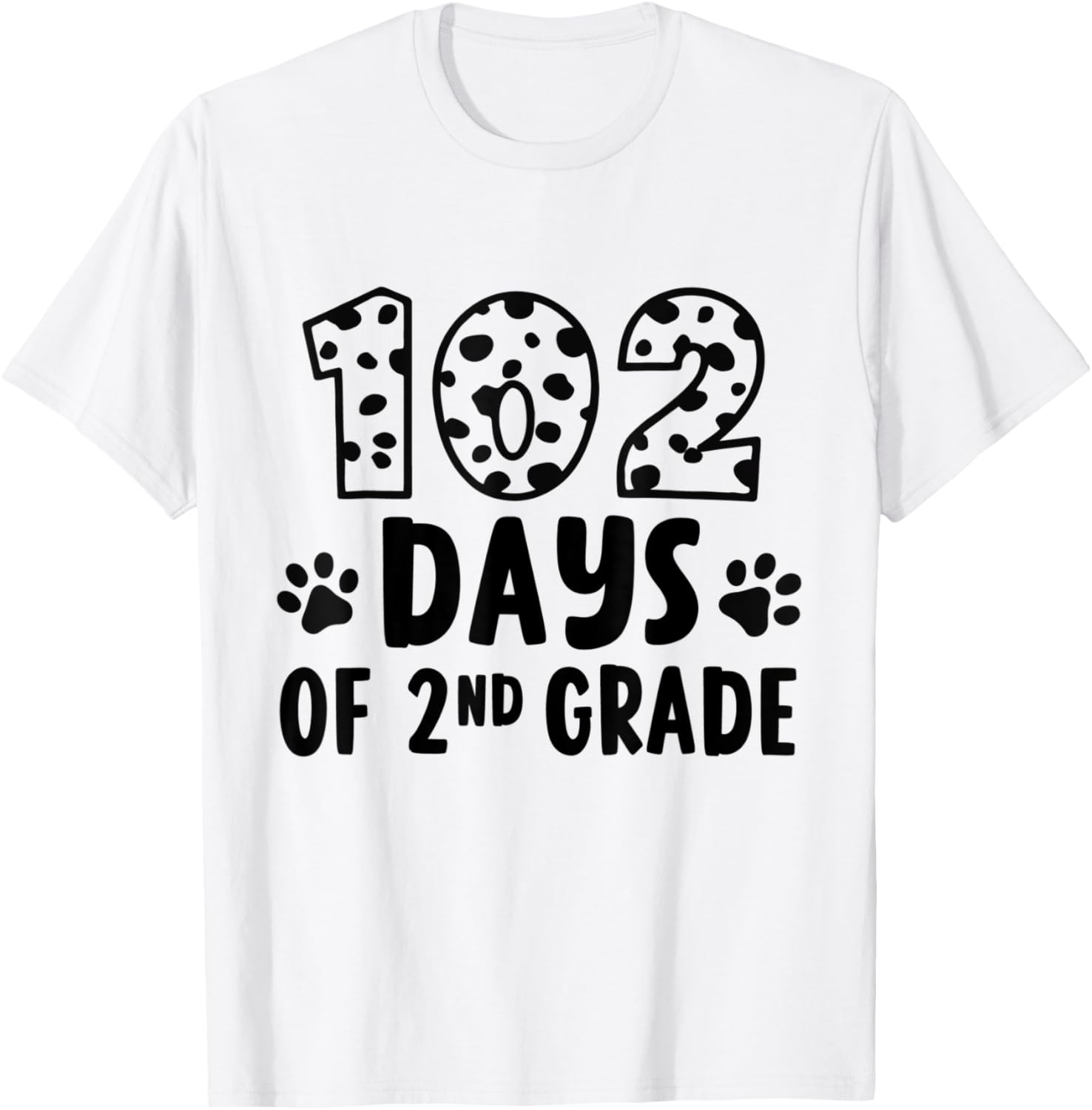102 Day Of 2nd Grade Dalmatian Dog Lovers 102 Days 2nd Grade T-Shirt - T-Shirt | White