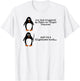 Penguin Fight Or Flight Meme Funny Nervous Flightless Bird T-Shirt - T-Shirt | White