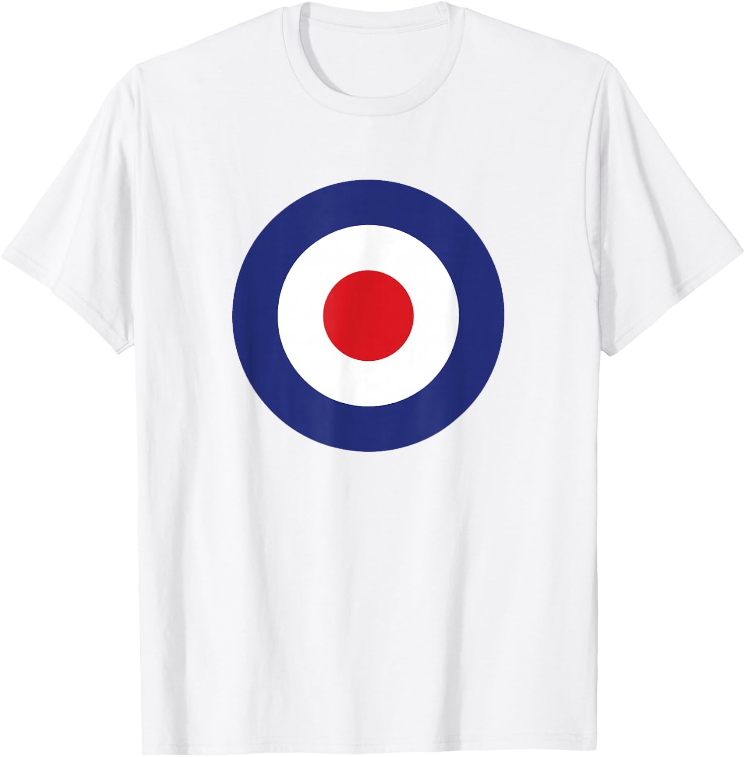 Mod Target Circle Music Logo | Retro Air Force RAF Roundel T-Shirt - T-Shirt | White