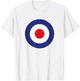 Mod Target Circle Music Logo | Retro Air Force RAF Roundel T-Shirt - T-Shirt | White