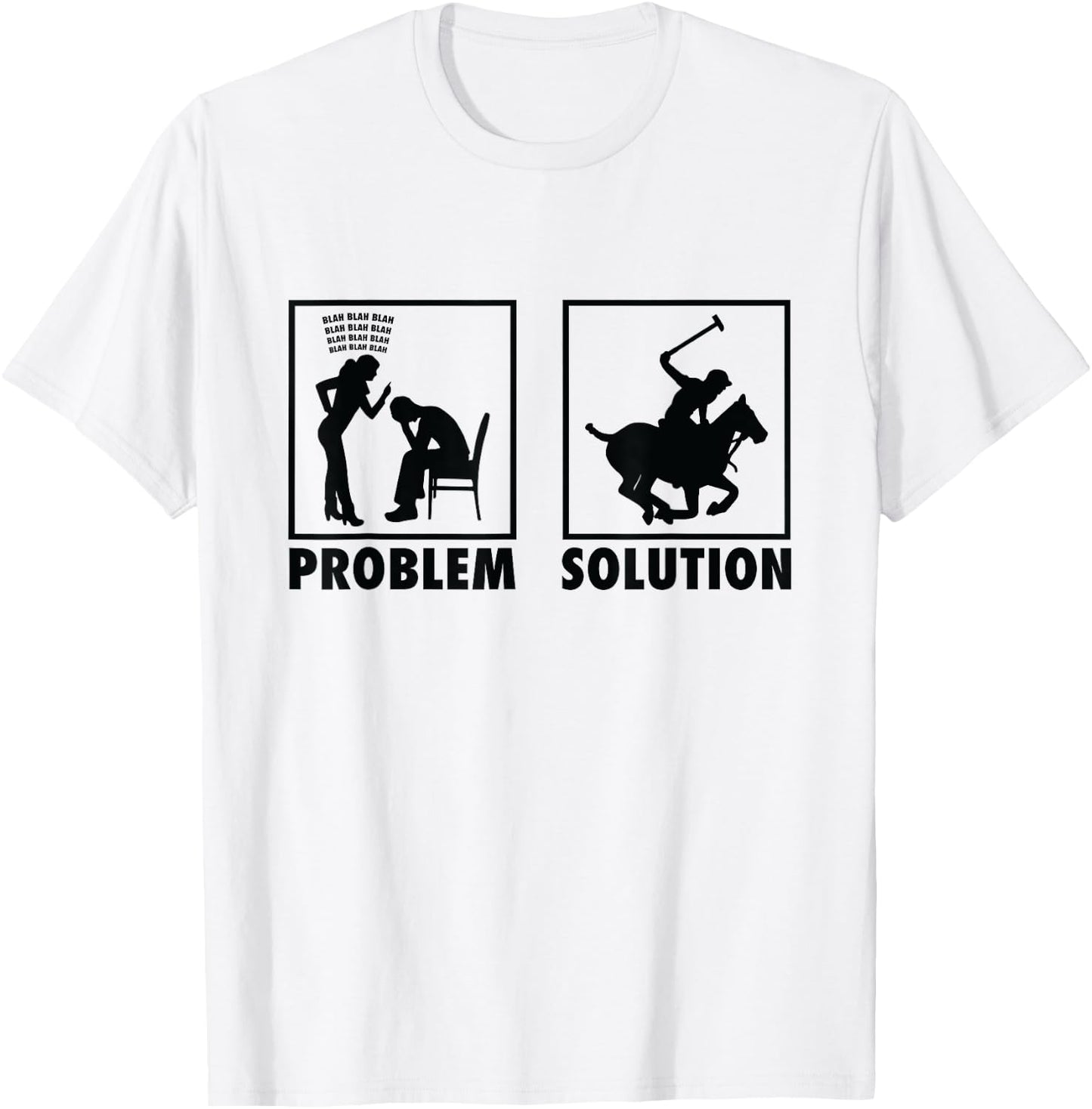 Polo Horseback Ball Game Polo Player T-Shirt - T-Shirt | White