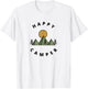 Happy Camper Camping Camp Forest Mountains Minimalist T-Shirt - T-Shirt | White