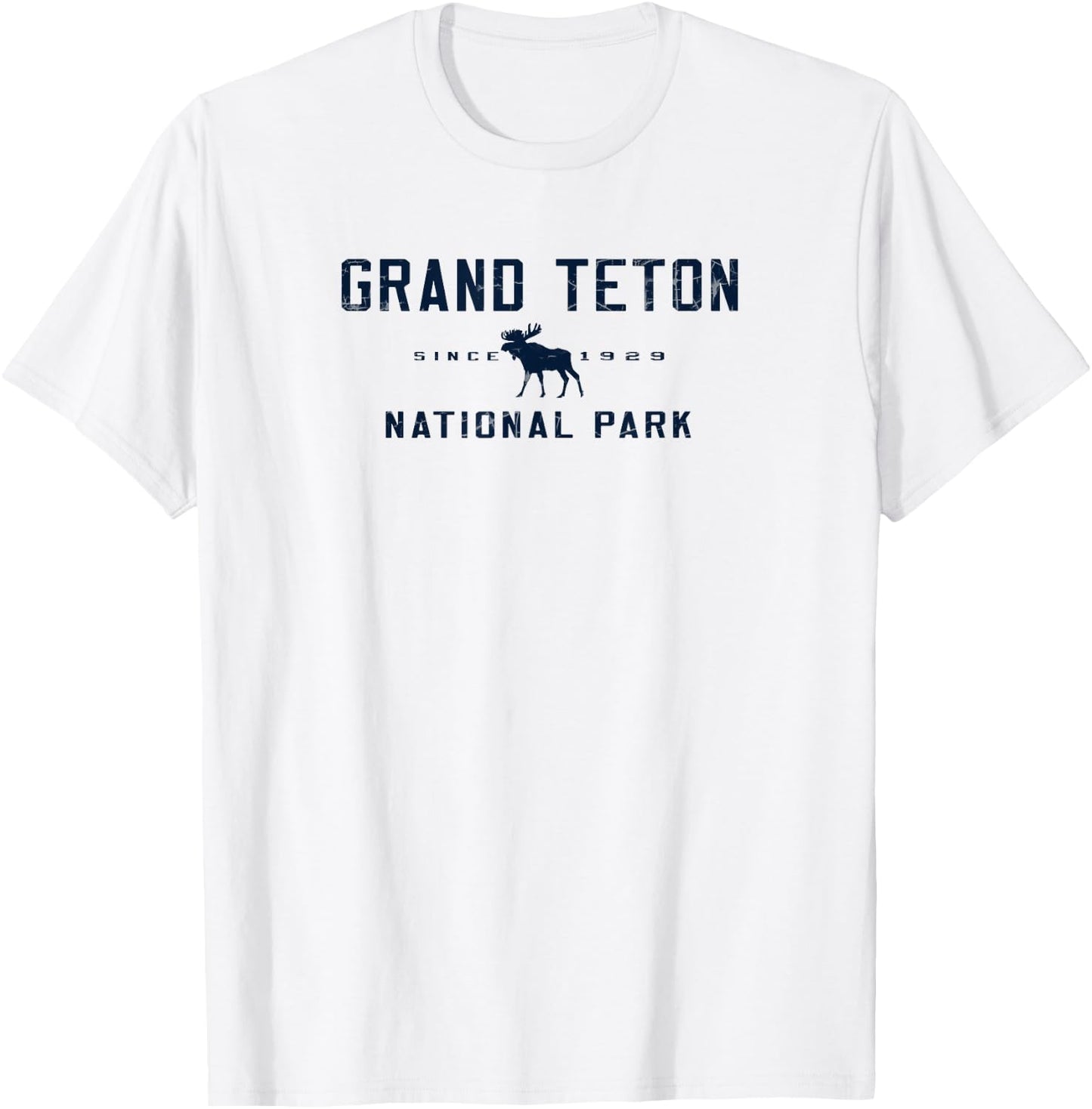 Grand Teton National Park Moose Graphic T-Shirt - T-Shirt | White