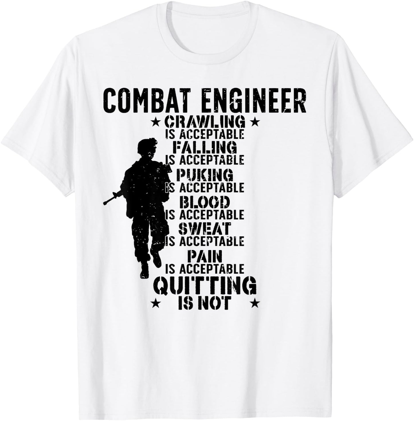 Combat Engineer Combat Engineering T-Shirt - T-Shirt | White