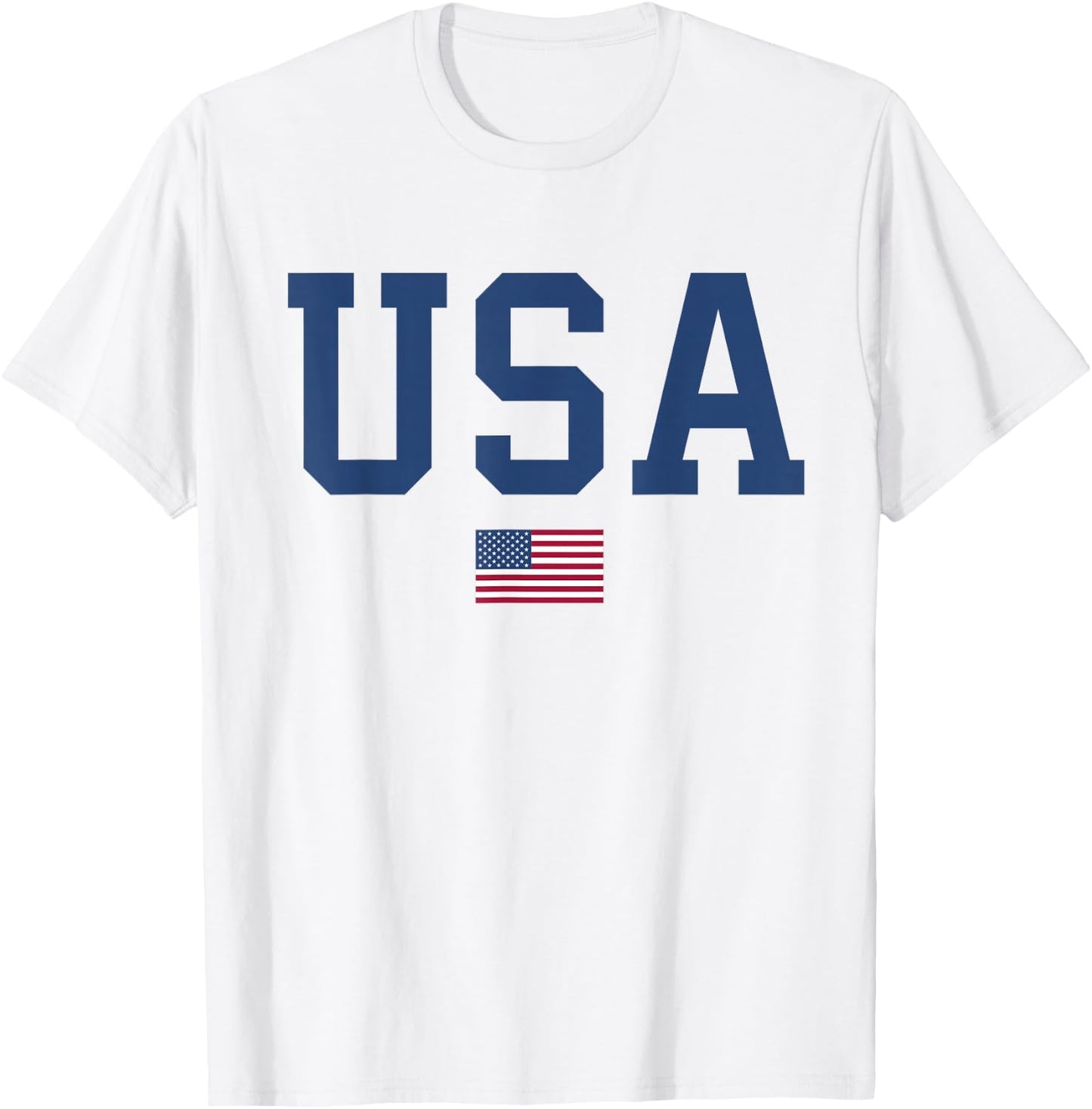 USA Shirt Women Men Kids American Flag Patriotic 4th of July T-Shirt - T-Shirt | White