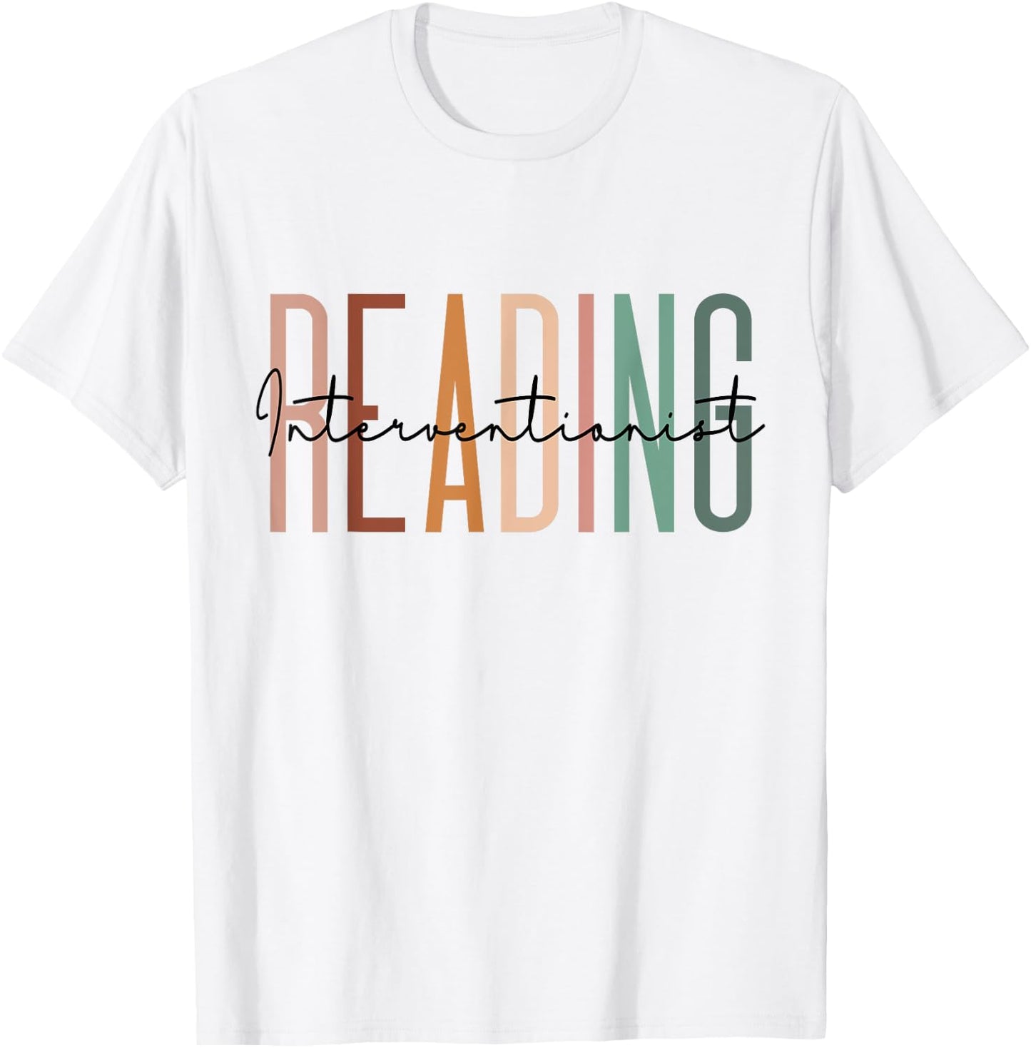 Reading Interventionist Reading Specialist Cotton Polyester Blend White Classic Fit Round Neck Short Sleeve - Women's Small T-Shirt - T-Shirt | White