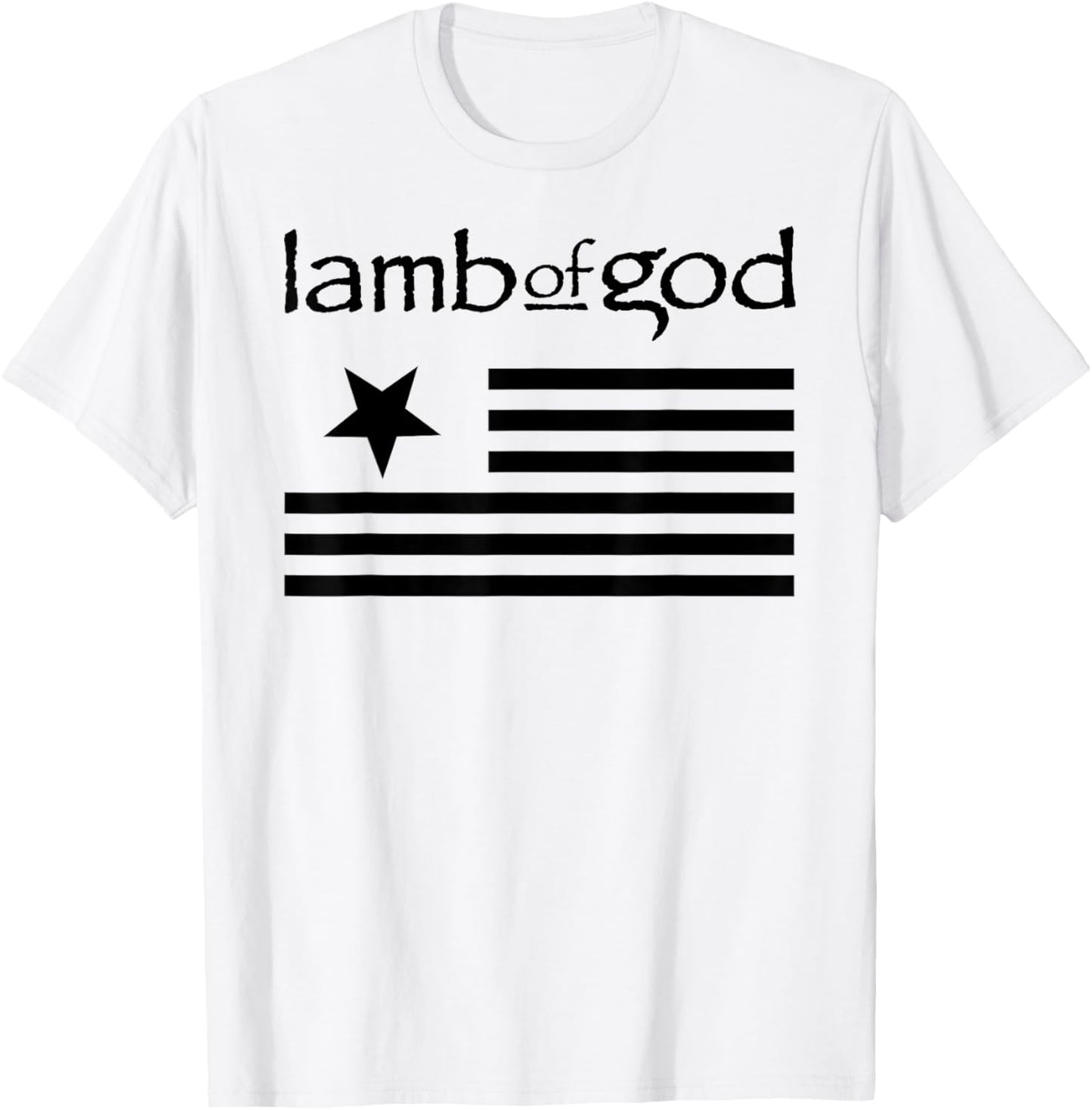 Lamb of God – Flag On White T-Shirt - T-Shirt | White