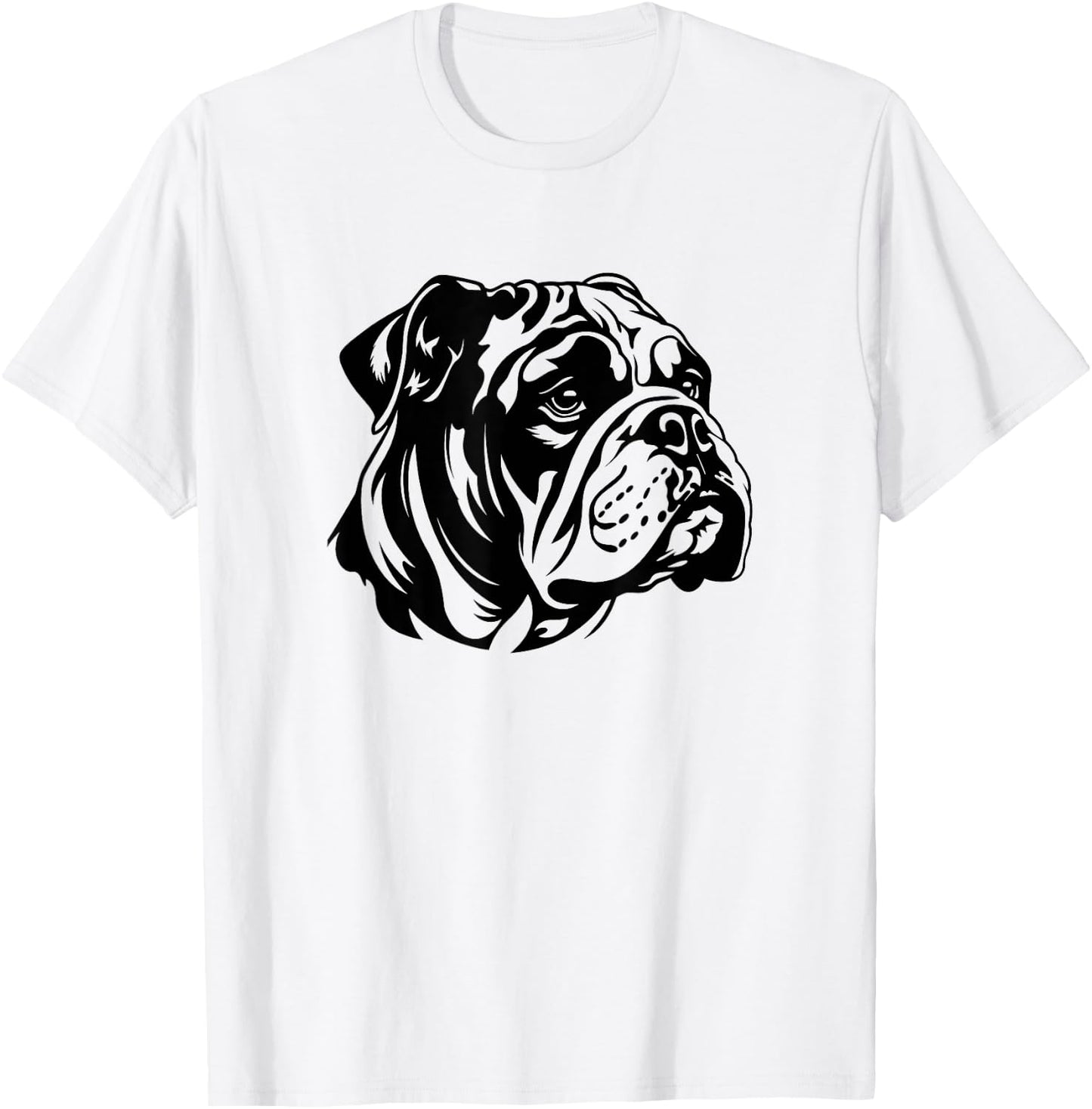 Minimalist English Bulldog T-Shirt - T-Shirt | White