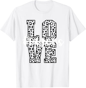Dragons Love Team Mascot School Spirit Game Night Leopard T-Shirt - T-Shirt | White