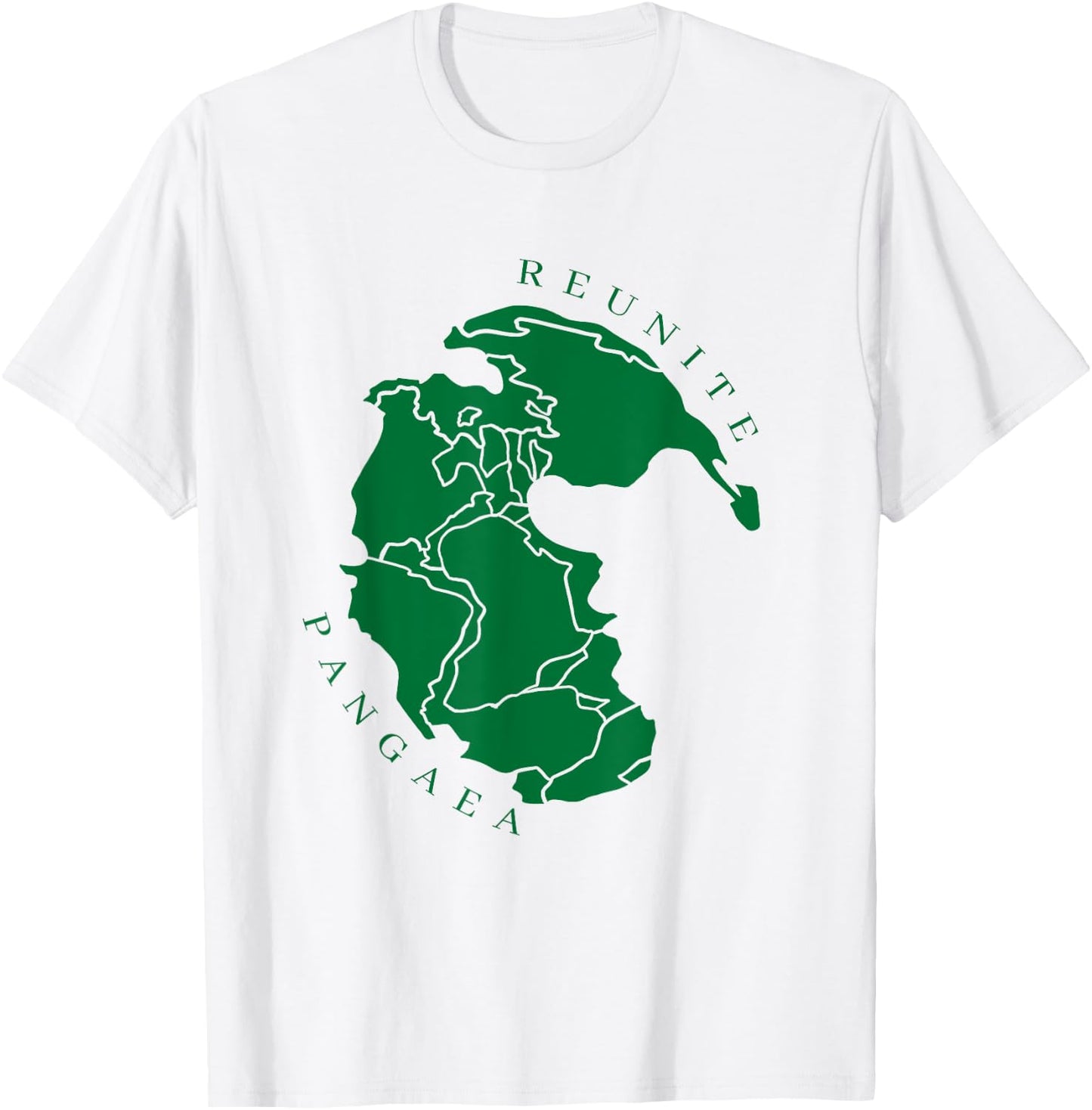 Reunite Pangaea : Clean Green Version T-Shirt - T-Shirt | White