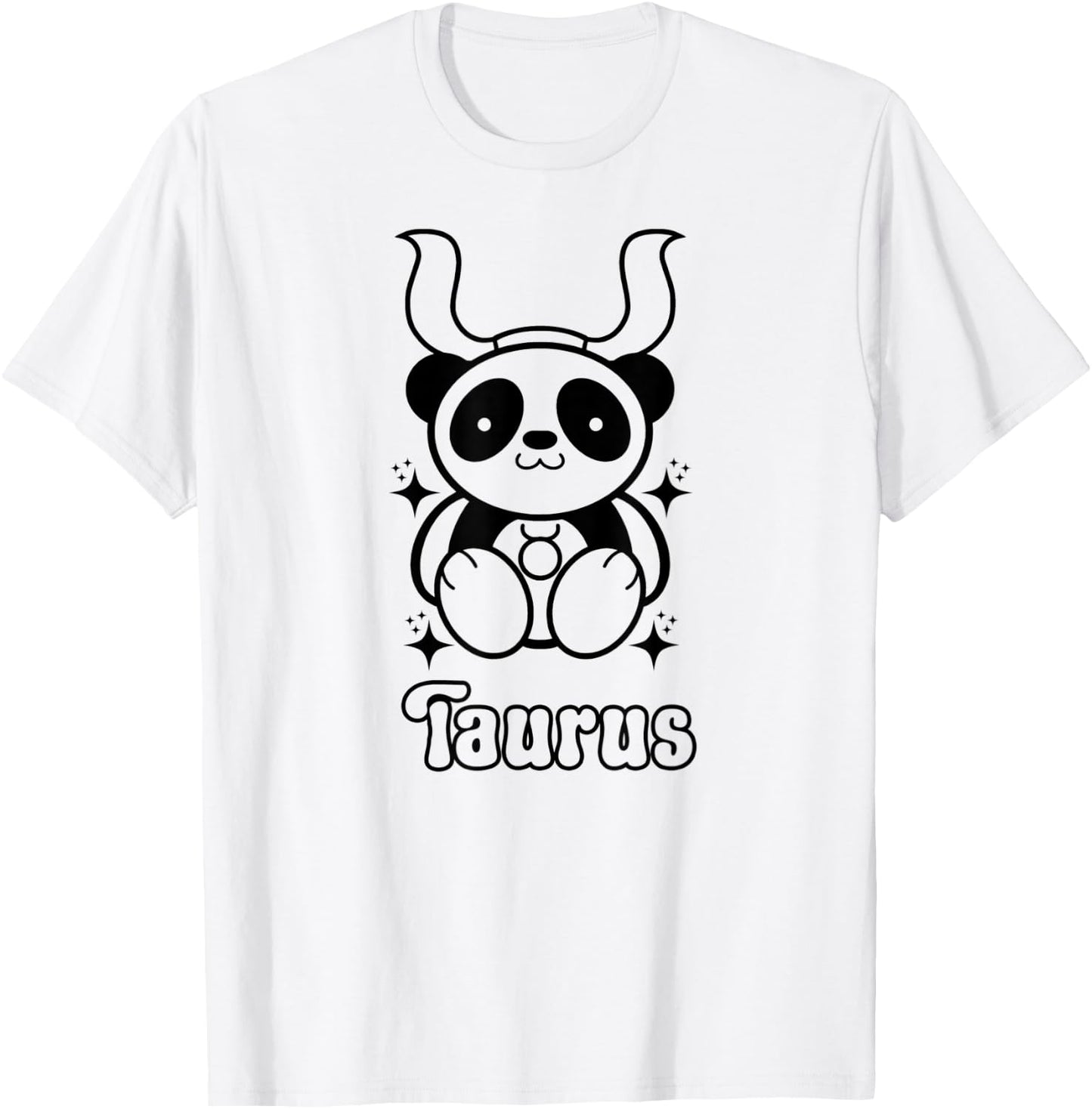 Taurus Zodiac Sign Kawaii Panda Bear Birthday Horoscope T-Shirt - T-Shirt | White