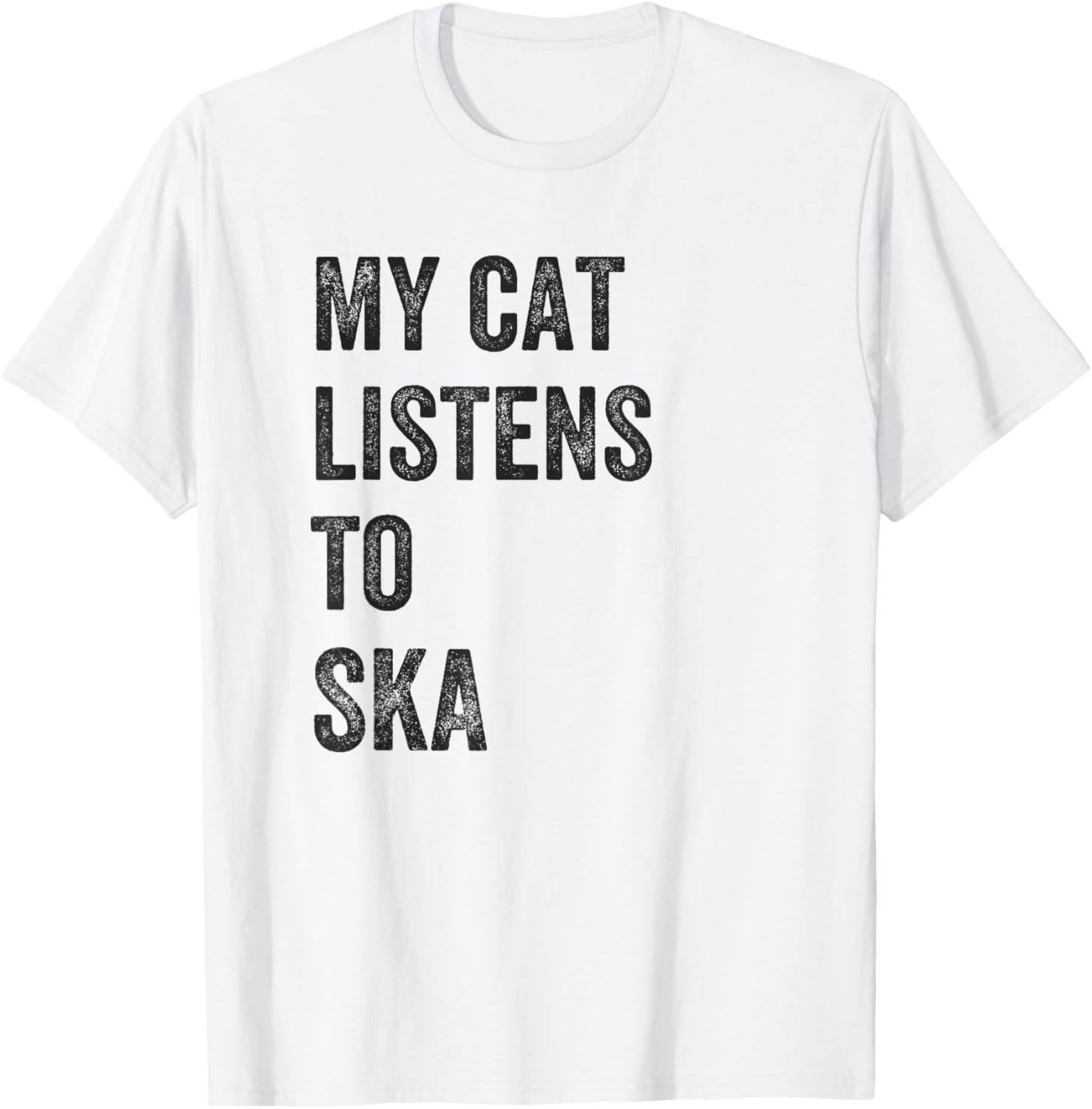My Cat Listens To Ska Music T-Shirt - T-Shirt | White