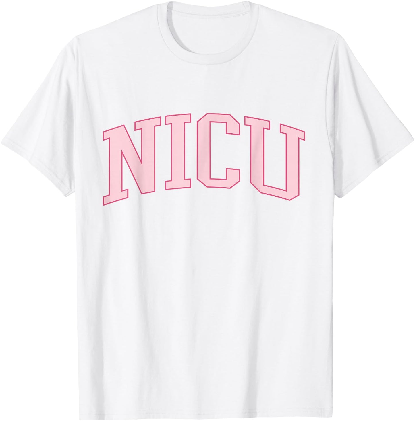 NICU Nurse Trendy Preppy Pink T-Shirt - T-Shirt | White