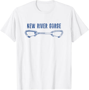 New River Gorge Rock Climbing Quickdraw T-Shirt - T-Shirt | White
