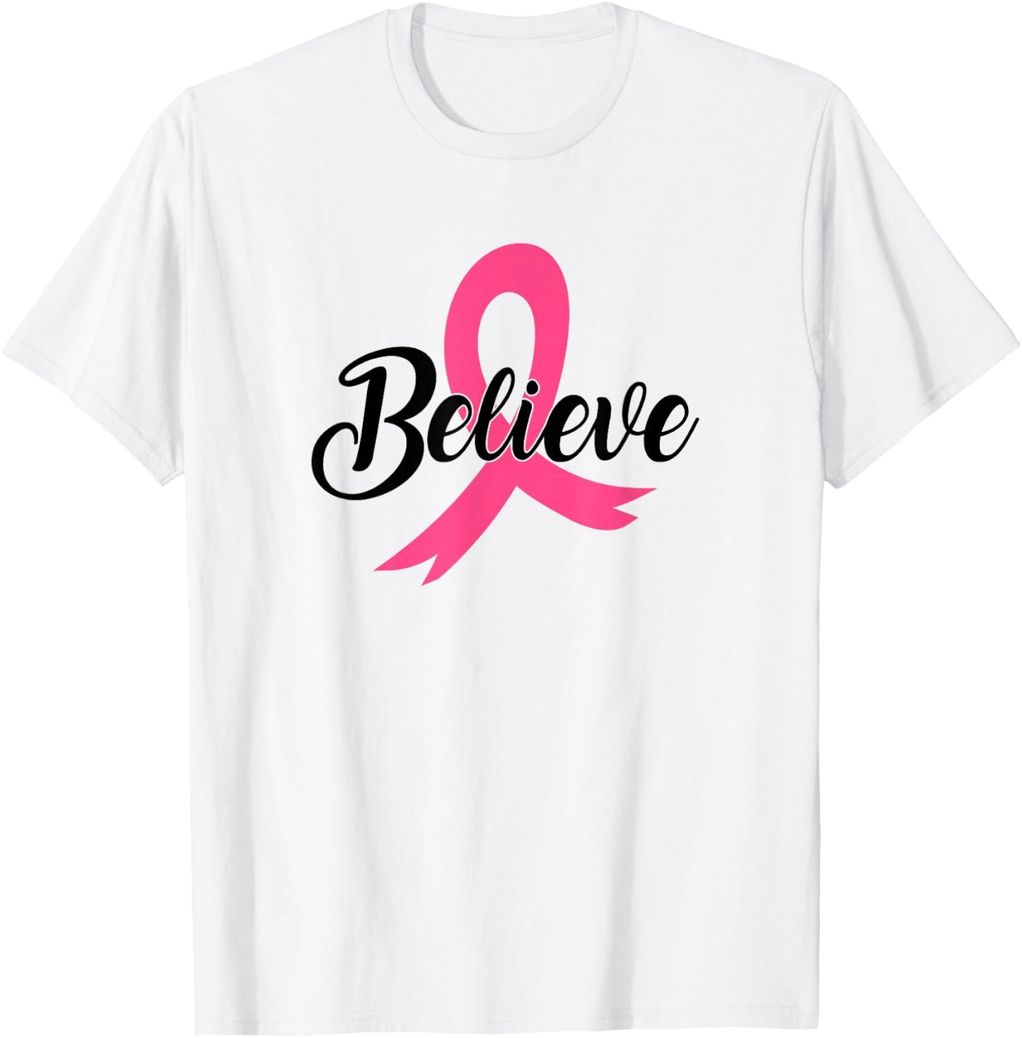 Breast Cancer Believe T-Shirt - T-Shirt | White