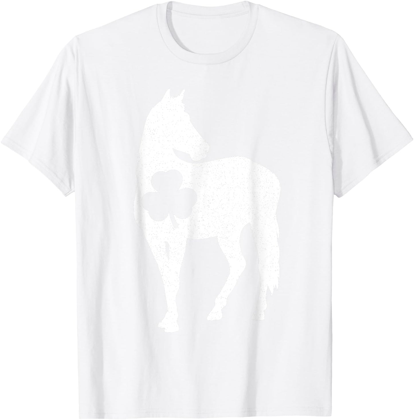 St Patrick's Day Shamrock Horse Irish Green Saint Paddy's T-Shirt - T-Shirt | White