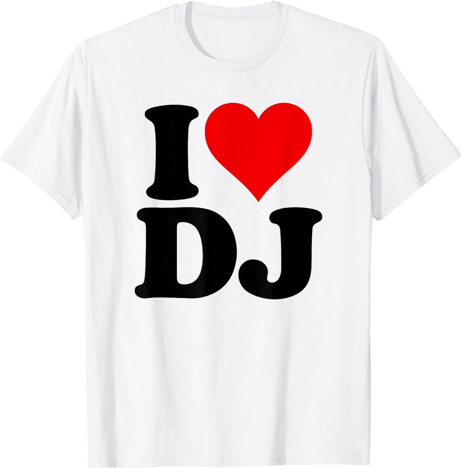 I Love Heart Dj D J D.j. Initials Name T-Shirt - T-Shirt | White