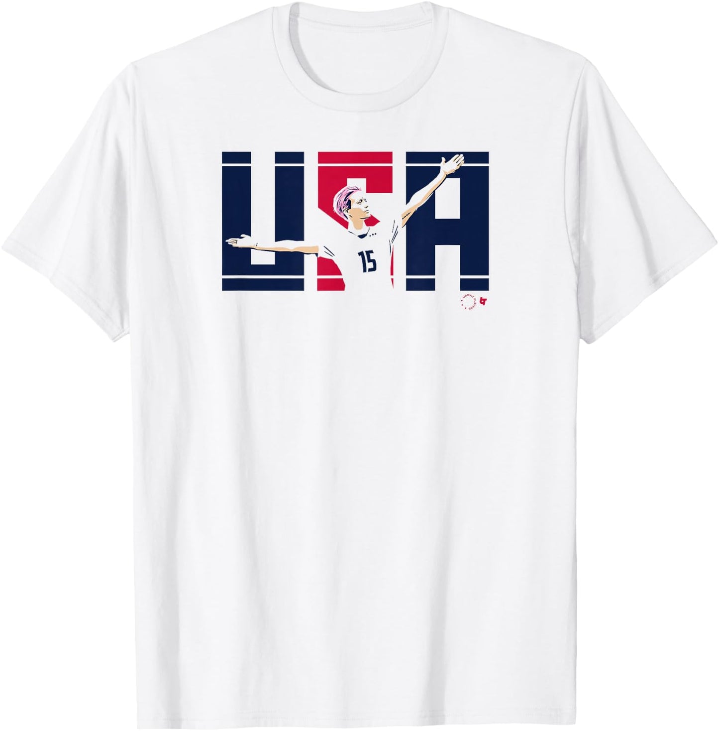 USA Rapinoe Pose - Megan Rapinoe - USWNT USA Soccer T-Shirt - T-Shirt | White
