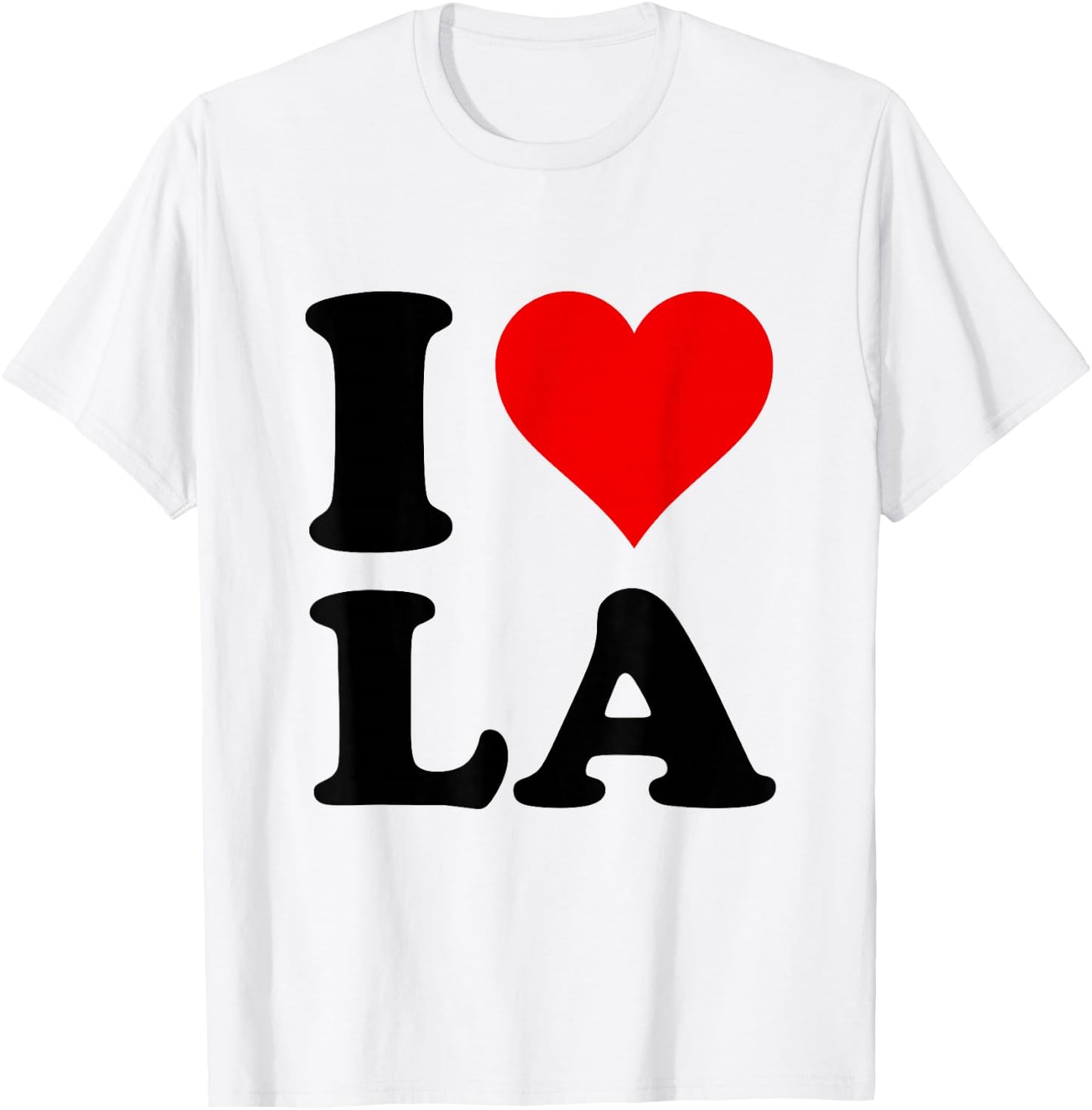 Red Heart I Love LA T-Shirt - T-Shirt | White