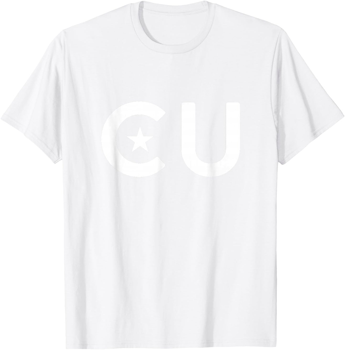 CU - Cuba Two Part Combo Design - Cuban Flag Part 1 T-Shirt - T-Shirt | White