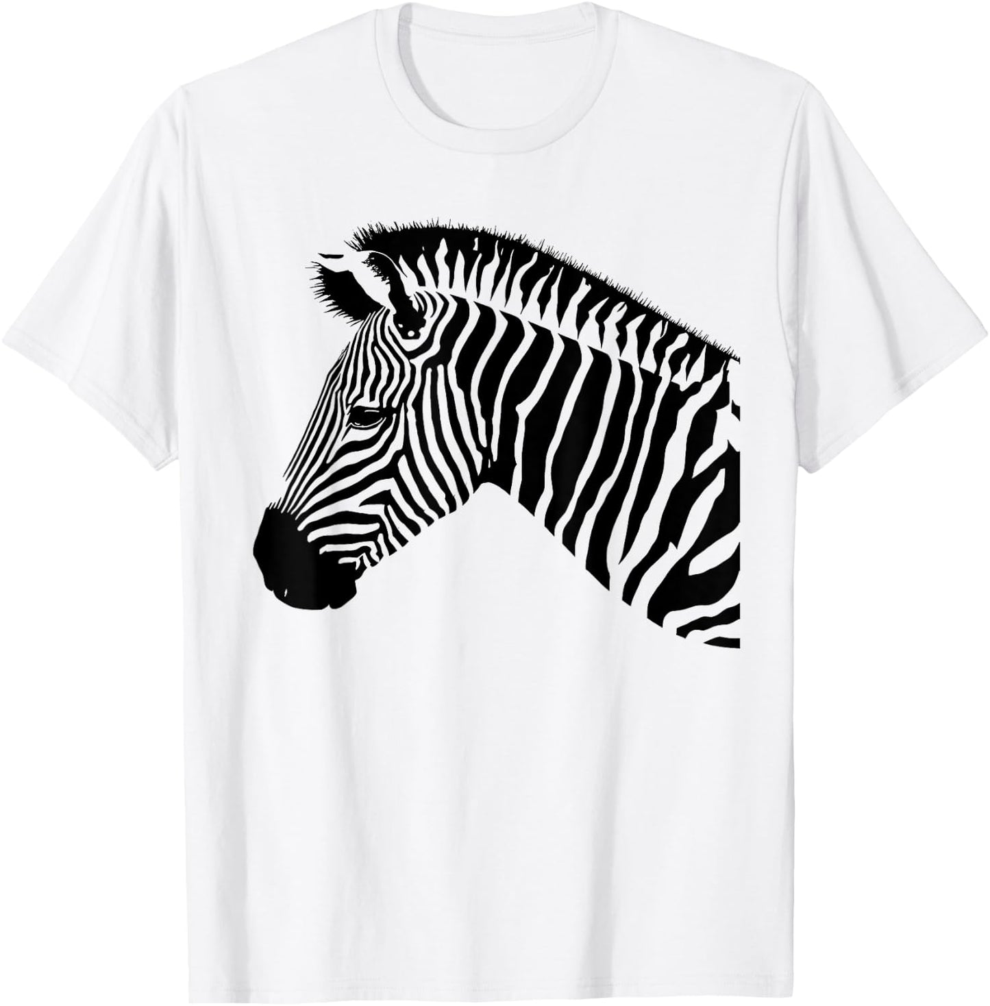 Zebra Art for Animal and African Animal lover T-Shirt - T-Shirt | White