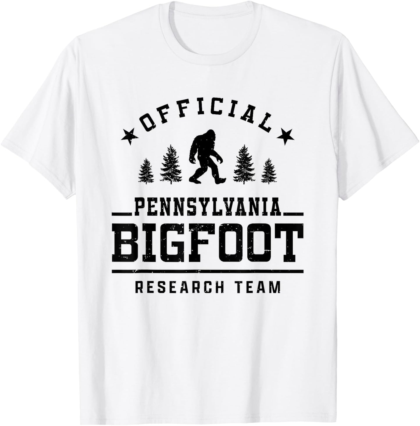 Official Pennsylvania Bigfoot Research Team T-Shirt - T-Shirt | White