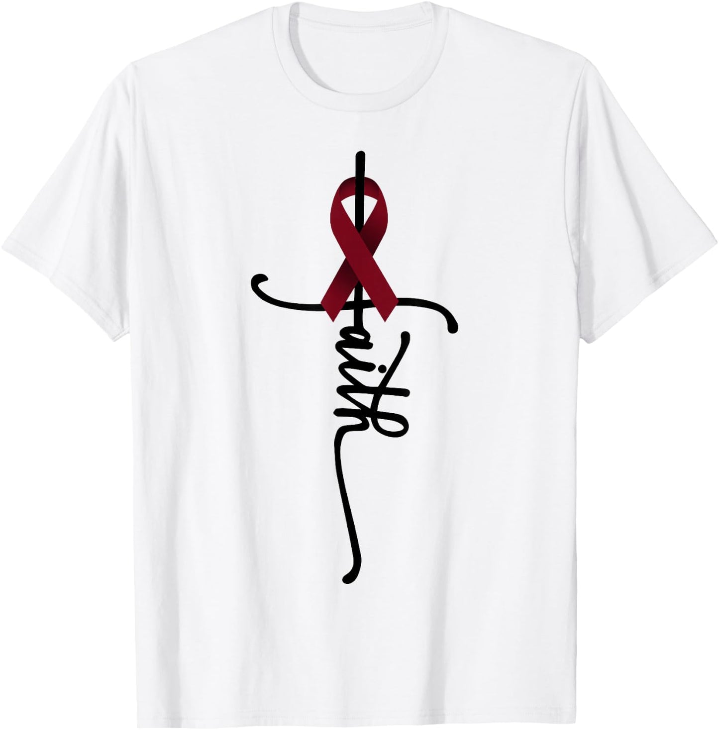 Multiple Myeloma Cancer Faith Multiple Myeloma Cancer T-Shirt - T-Shirt | White
