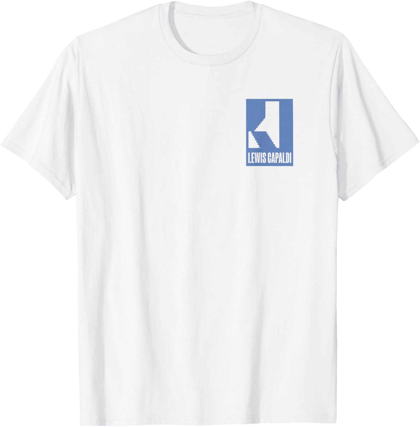 Lewis Capaldi – Stairs Pocket Hit On Pink T-Shirt - T-Shirt | White