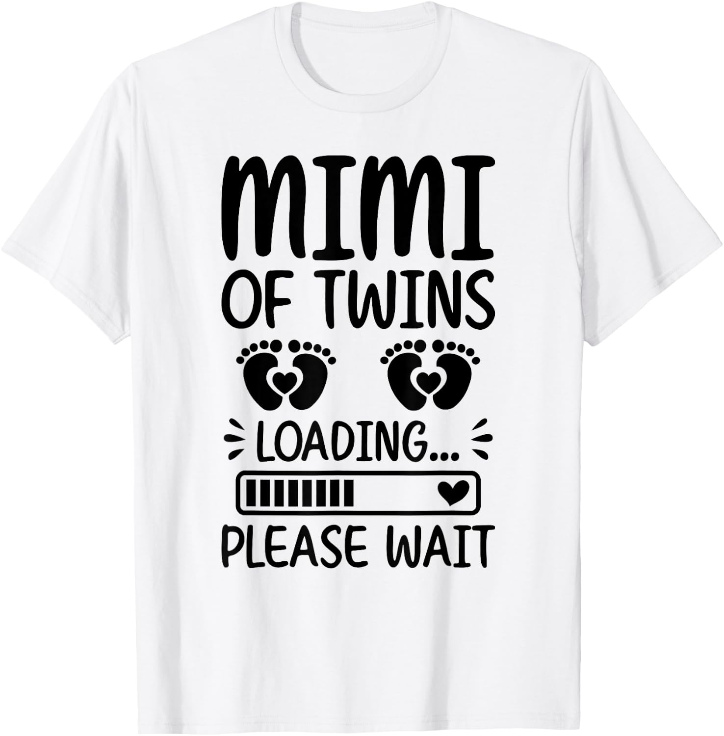 Soon To Be Mimi Of Twins Loading Promoted To Twin Mimi T-Shirt - T-Shirt | White