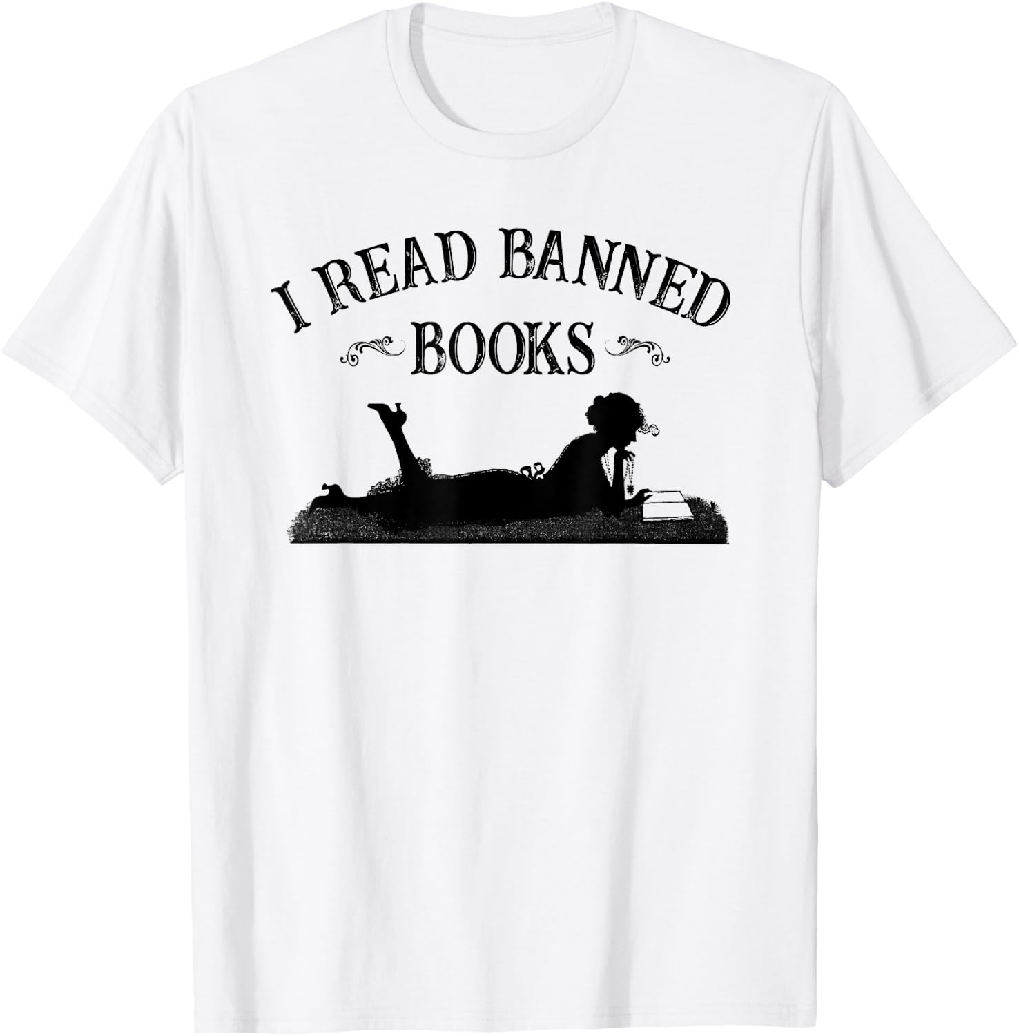 Retro Vintage I Read Banned Books Literature Lover T-Shirt - T-Shirt | White