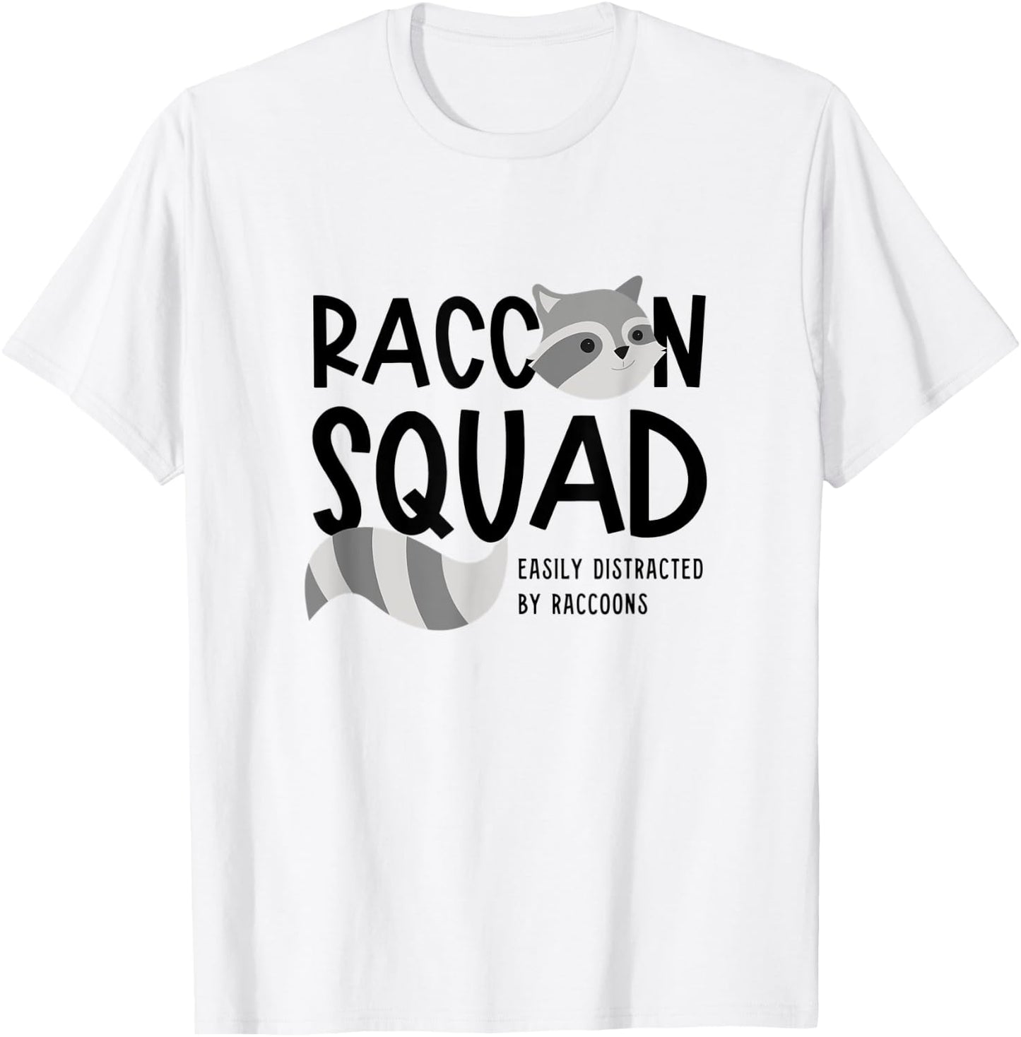 Raccoon Squad Ironic Saying Team Racoon T-Shirt - T-Shirt | White
