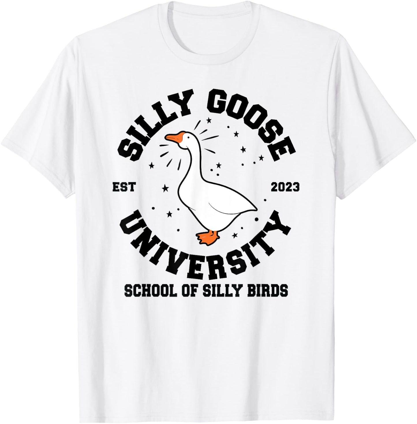 Silly Goose University School of Silly Birds T-Shirt - T-Shirt | White