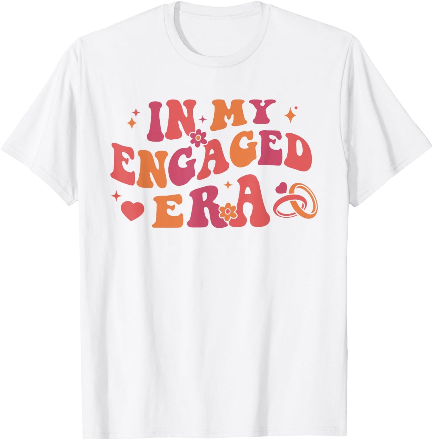 In My Engaged Era Retro Bride Bachelorette Party Bridesmaid T-Shirt - T-Shirt | White