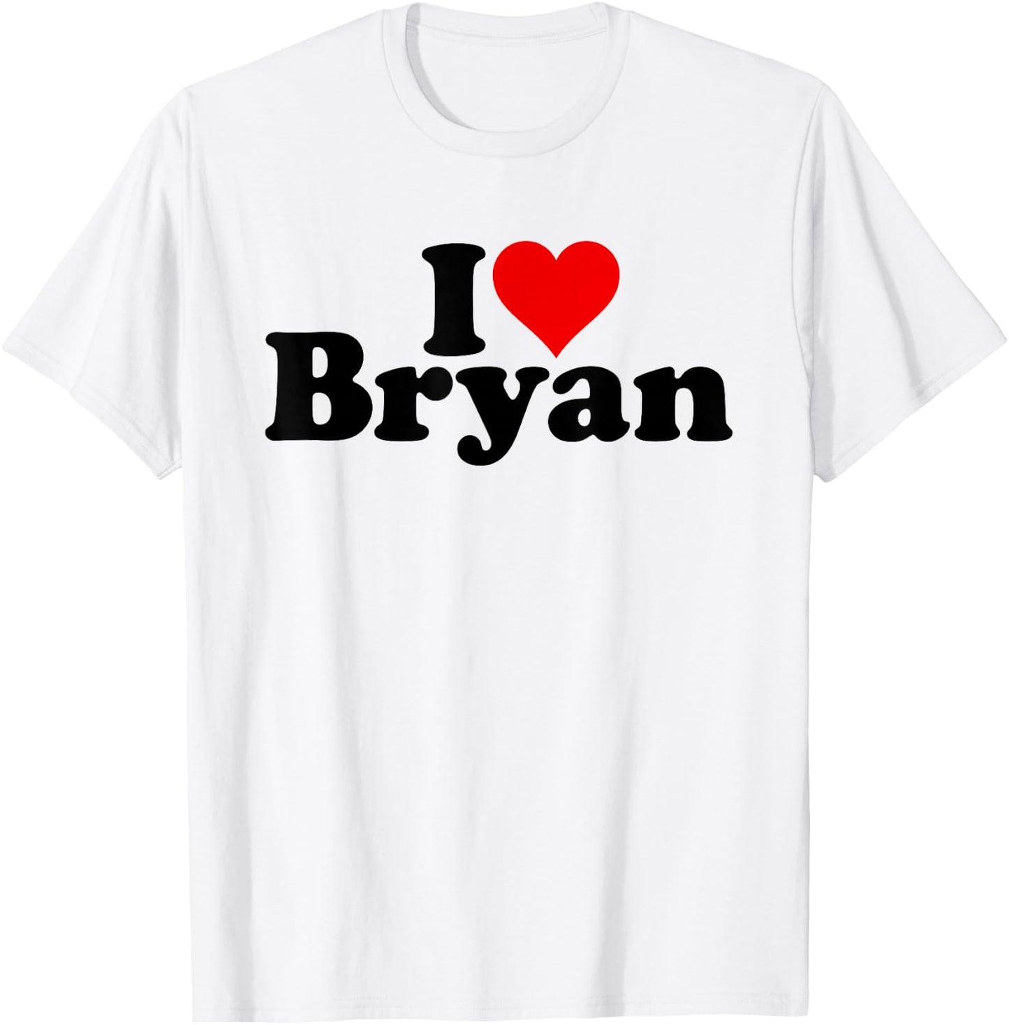 I Love Heart Bryan T-Shirt - T-Shirt | White