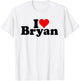 I Love Heart Bryan T-Shirt - T-Shirt | White