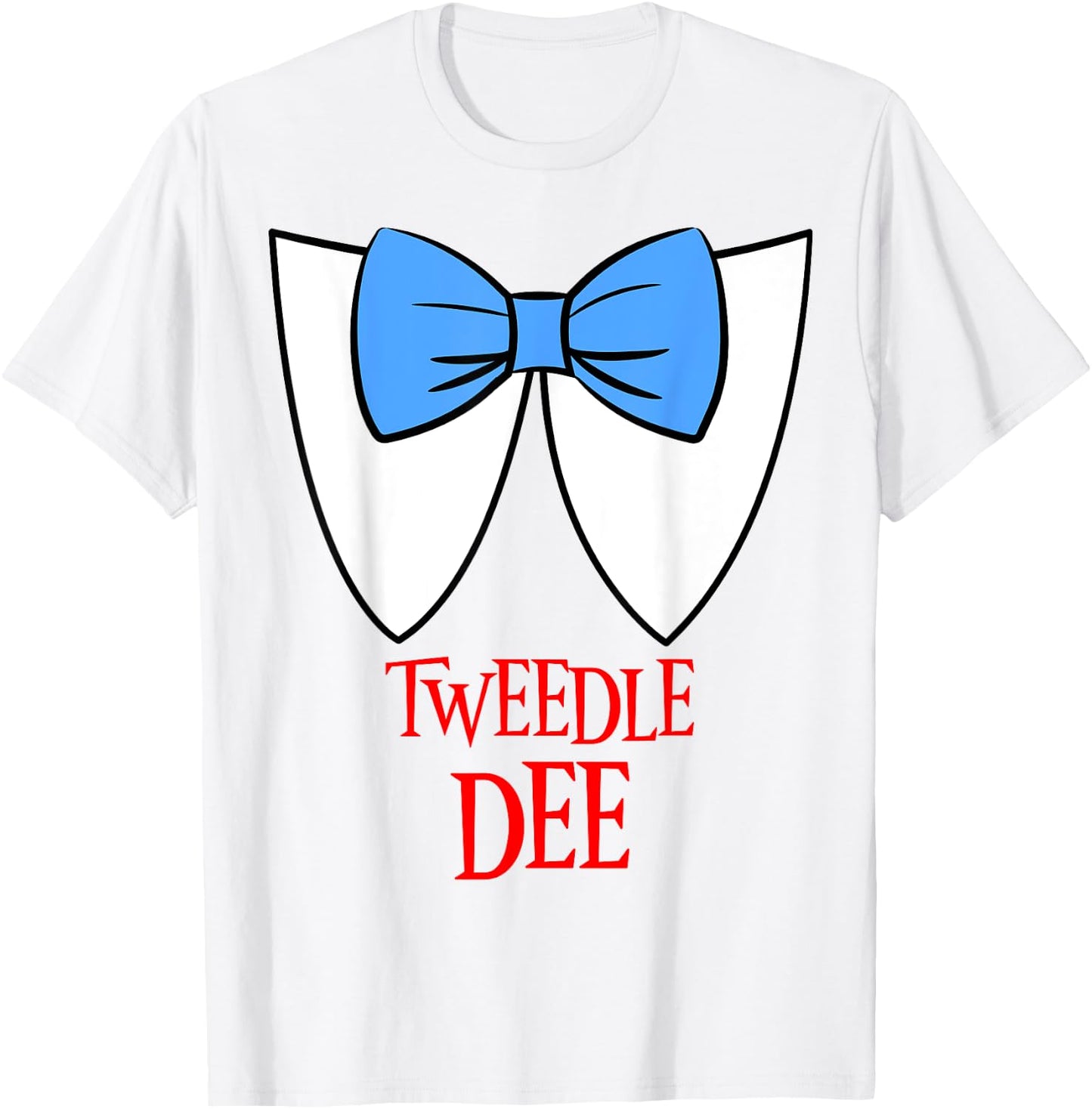 Tweedle Dee Costume Halloween Fairytale Character T-Shirt - T-Shirt | White